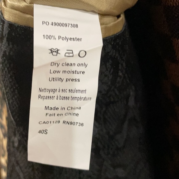 Tallia - Slim-Fit Leopard-Print Blazer 40S 🔥🔥 - Picture 7 of 8